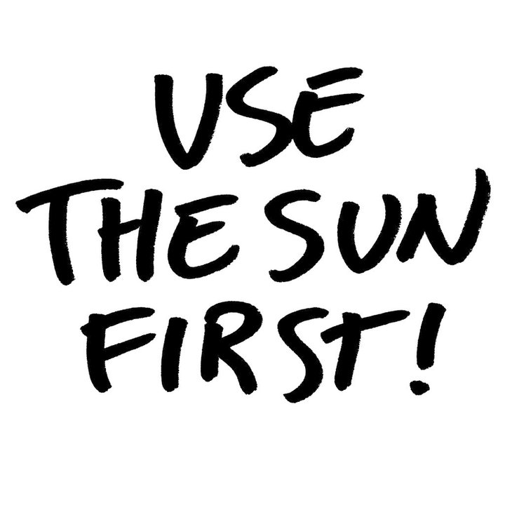 Banner Use the Sun First